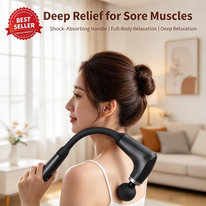 Massage Gun - Intelligente Elektrische Faszienpistole, Handgehaltener Tiefengewebe-Massager, Tragbare